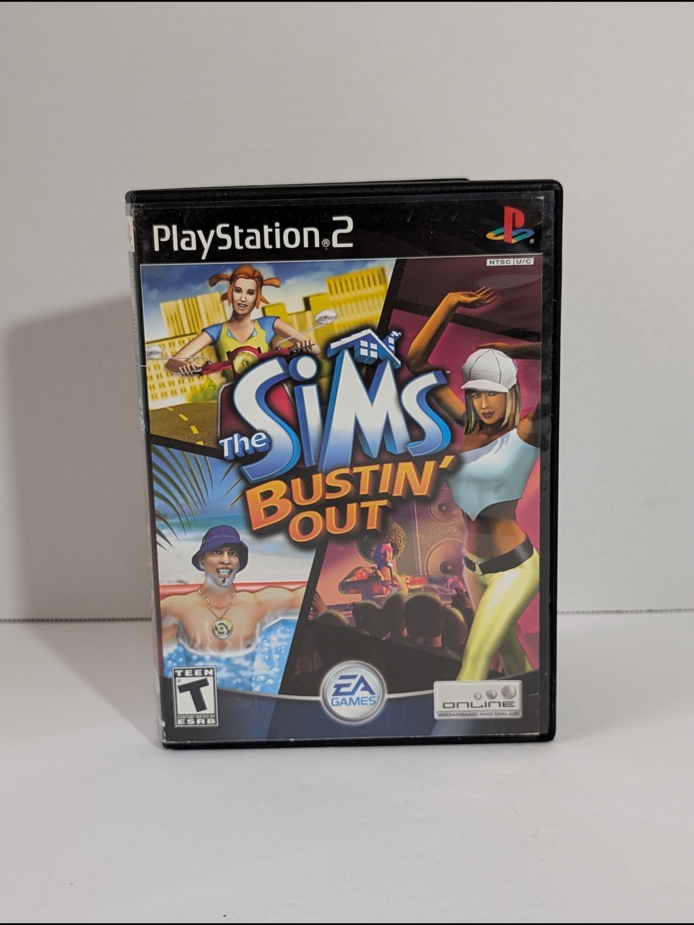Sony PlayStation 2 The Sims Bustin' Out - Black, Blue, Yellow, Pink